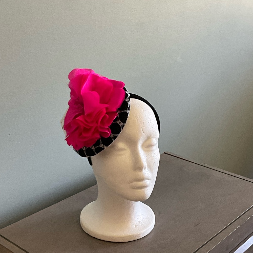 Pink Floral Fascinator Headband
